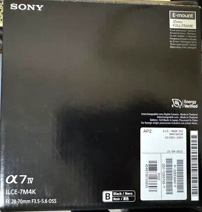 Sony A7 IV / Alpha 7 IV Full Frame Camera + 28-70mm OSS Lens | Box  Accessories