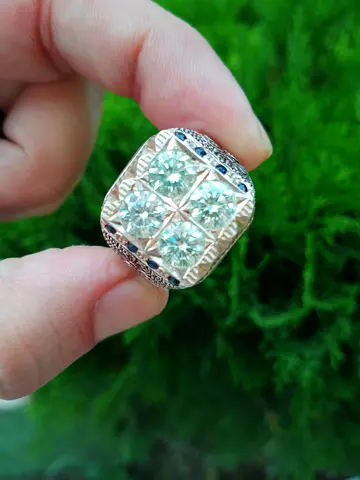 Diamond Mossanite Ring