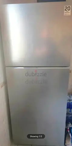 Samsung Silver double-door refrigerator - good condition, 2-door fridge