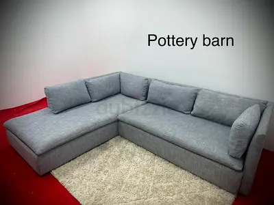 Like new condition pottery barn lshape sofa