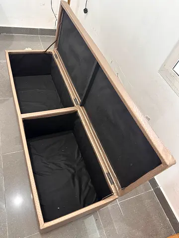 Immediate sell Long Beige Bench / Ottoman / with storage