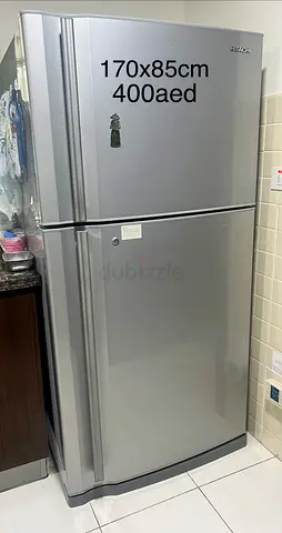 Silver Top-Freezer Refrigerator 170x85cm - Good Condition