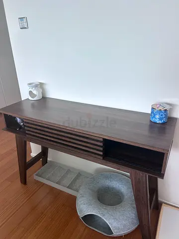 Wooden display unit with Open Storage - Good Condition, light scratches on too