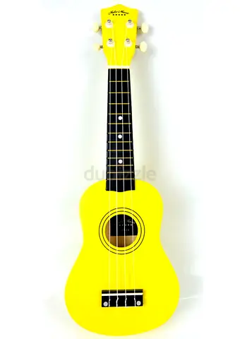Yellow Ukulele with Bag / Case and Yellow Pick - Lightweight, Good Working Condition