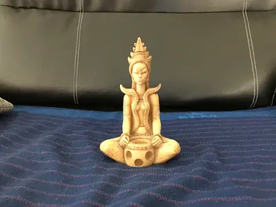 Vintage 1960s Asian “Rice Goddess” (Dewi Sri) Resin Sculpture