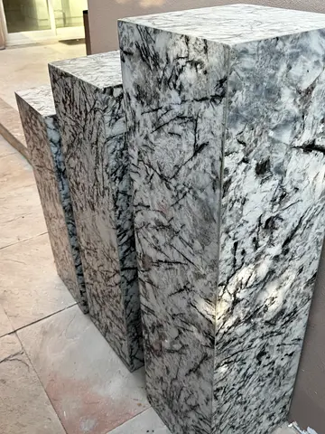 Marble/Granite Countertop Slabs - Grey/White Veined (Set of 4)