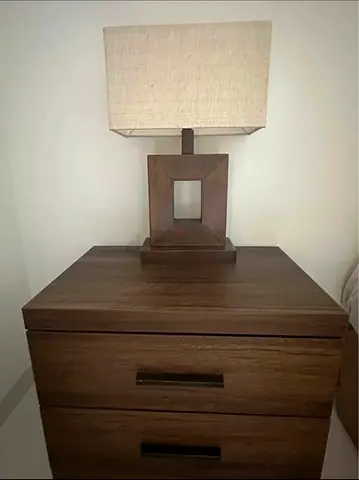 2 bedside tables and 2 lampshades from Home Center