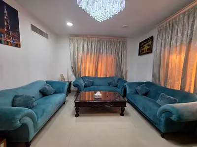 Full Set of Velvet Sofas (8 seater) - Good Condition