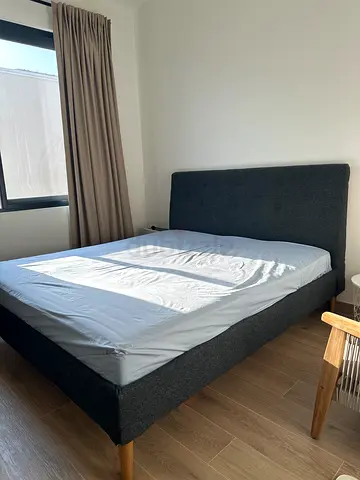 IKEA king bed - Upholstered Headboard