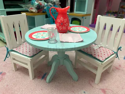 American Girl Dining table with chairs