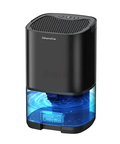 Black Compact Portable Dehumidifier - Small Room/Closet