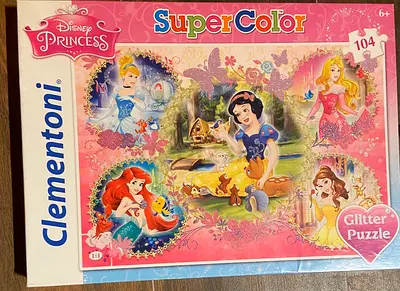 Disney Princess Glitter Superpuzzle 104 pieces