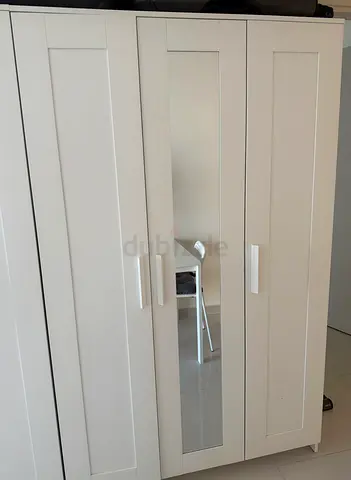 IKEA BRIMNES Wardrobe with 3 doors, white, 117x50x190 cm