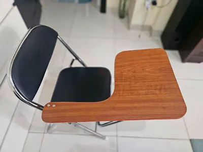 Foldable Classroom/Training Chair with Wooden Writing Tablet