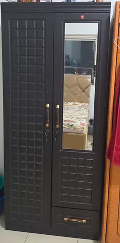 Just 4 months Old 2 door cupboard, Single Bed and 10 inches mattress for sale.