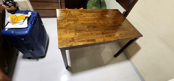 Solid Wood Dining/Study Table - 4 Seater Size, Good Condition