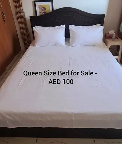 Queen Size Bed with Headboard - Good Condition