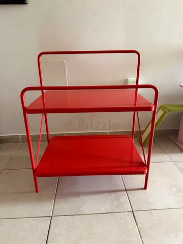 IKEA Red 2-Tier Side Table – Excellent Condition