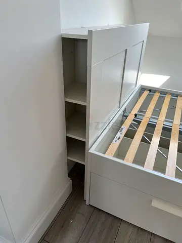 IKEA brimness Double bed frame with mattress. prefect condition