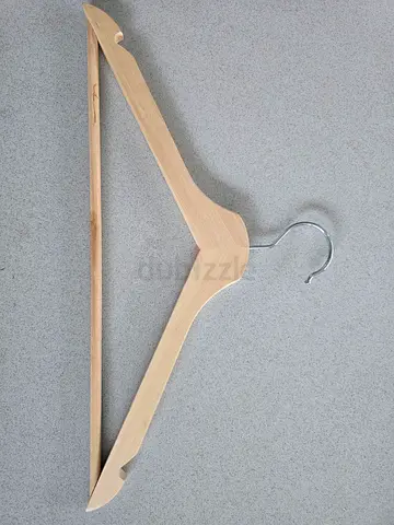 8 Wooden Suit Hanger with Trousers Bar - Single Piece