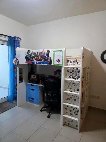 Kids bed and study