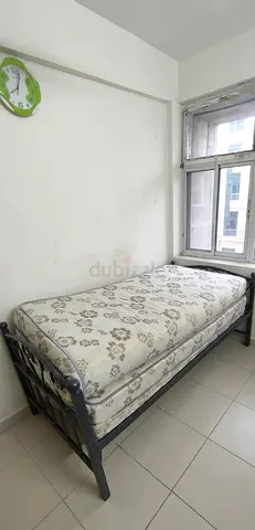 Single metal bed frame with mattress - good condition