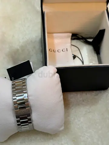 Gucci stainless steel mens watch bracelet with original box