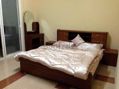 King size Wooden double bed including mattress with headboard storage, 2 side tables