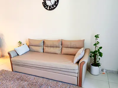 Beige 3-Seater Sofa Bed in Good Condition