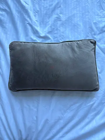 Used Grey Lumbar/Neck Pillow - Comfortable Support Cushion