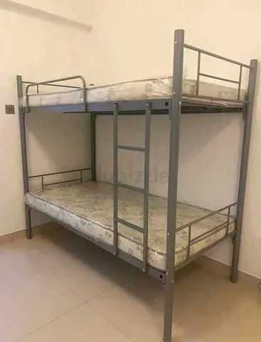 Metal Bunk Bed with Two Mattresses - Good Condition