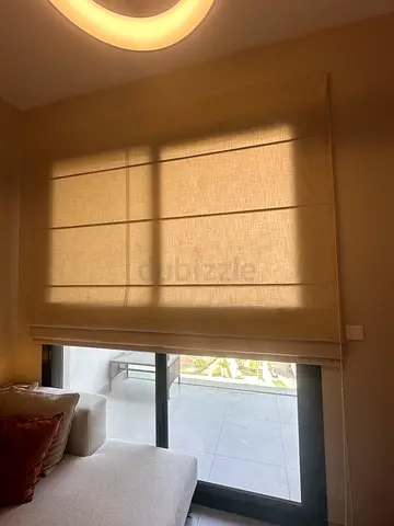 Beige Linen Roman Blinds 245cm X 300cm