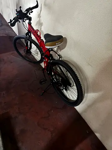Red adult geared bicycle- used, good condition