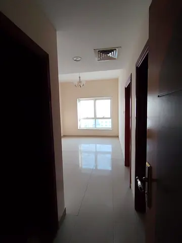 For rent Muwaileh Sharjah 1BR hall apartment spacious central AC prime location close services AED 34000 yearly 4-5 payments contact