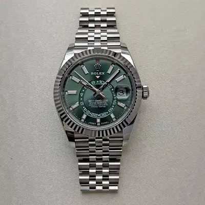 Rolex Sky-Dweller Green Jubilee Bracelet