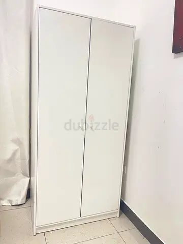 Ikea KLEPPSTAD White 2-Door Wardrobe / Armoire in Good Condition