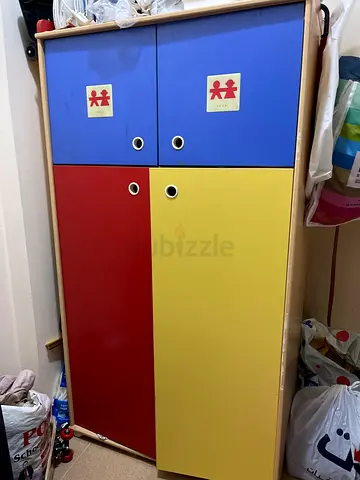 IKEA colourful kids wardrobe / storage cabinet - good condition