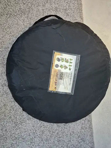 Privacy tent with portable camping toilet