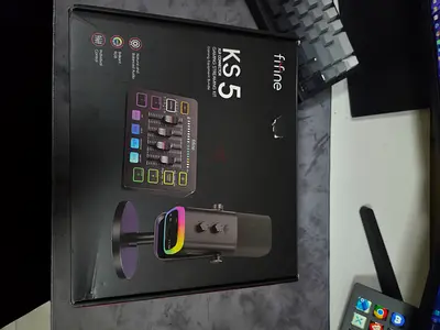 Fifine K5 USB Podcast Microphone with Mixer (KS 5) - Like New in Box