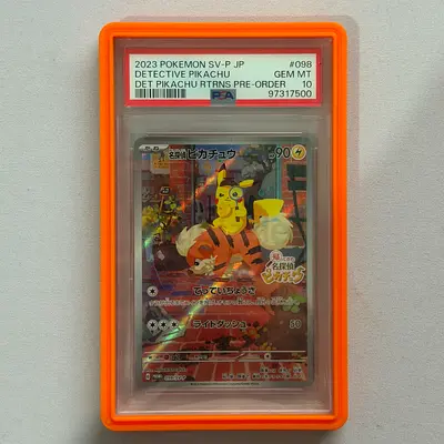 2023 POKEMON JAPANESE SV-P PROMO DETECTIVE PIKACHU RETURNS PRE-ORDER #098 DETECTIVE PIKACHU PSA 10