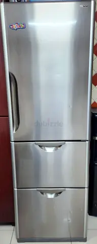 3-Drawer Stainless Steel Refrigerator - Good Working Condition