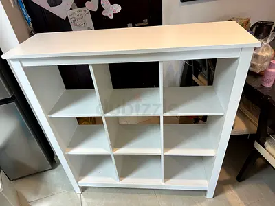 White 9-Cube Shelving Unit / Room Divider - Good Condition