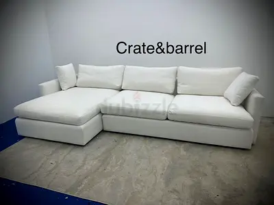 Looks great condition cratebarrel lshape sofa
