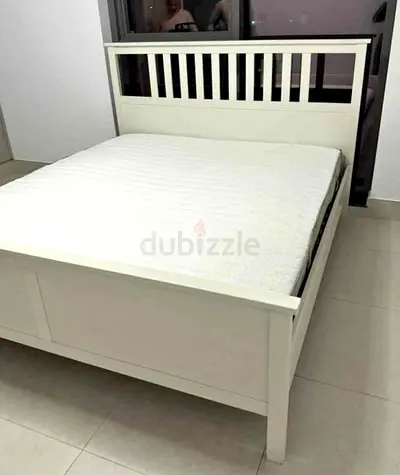 IKEA Hamness king bed frame with IKEA mattress is available