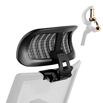 Office Chair head rest - Clip-on, Height  Angle Adjustable.