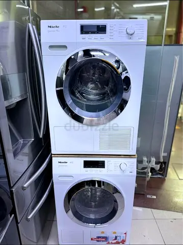 Brand miele twin dos 9 kg washer and 9 kg dryer separate set freestanding