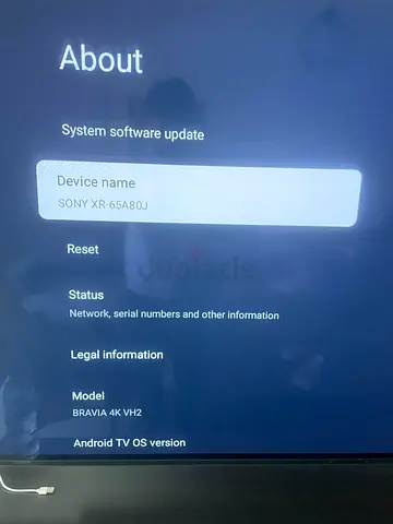Sony Bravia 65 4K Android TV (Model XR-65A80J) - Working Condition