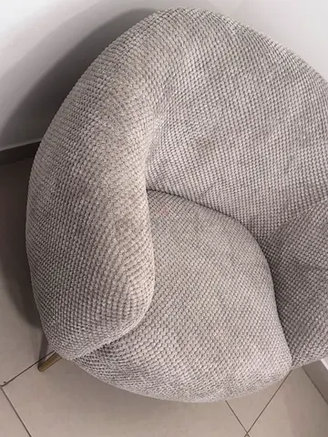 Comfy Grey Textured Accent Chair