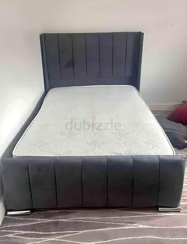 New modern upholstered bed frame with headboard for sale