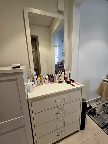 Dresser with mirror